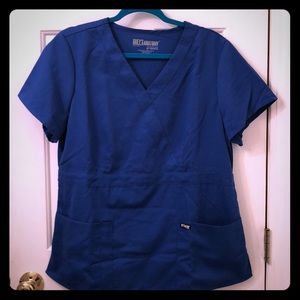 Grey’s Anatomy scrub top royal blue